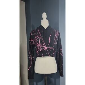 aviator nation hoodie XS Crop Painted Artist Collection New W Tag.